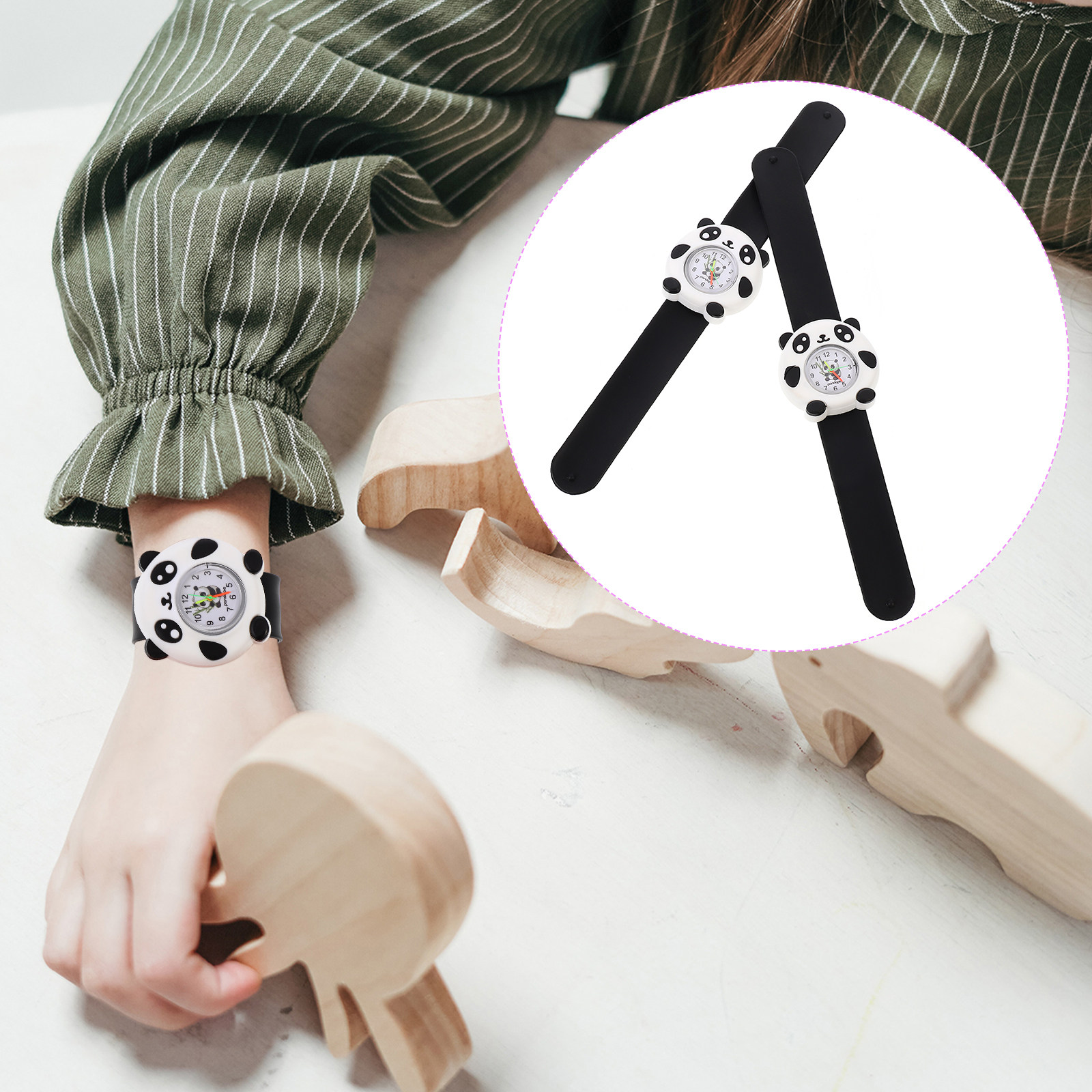 Luxury Watch Kids - قطعتان من ساعات الأطفال بتصميم الباندا