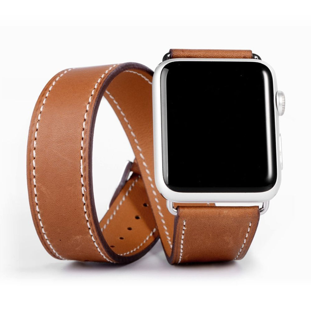Luxury Watch Hermes - مزدوجة جولة حزام ل أبل ووتش