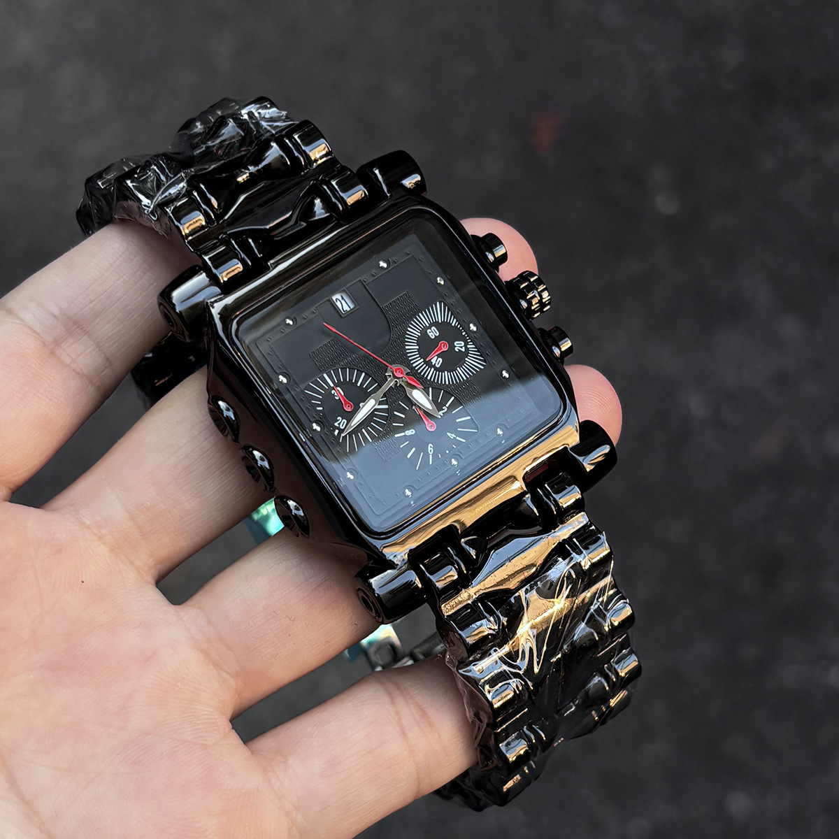Luxury Watch Arabic - ساعة كوارتز كبيرة متعددة الوظائف بستة