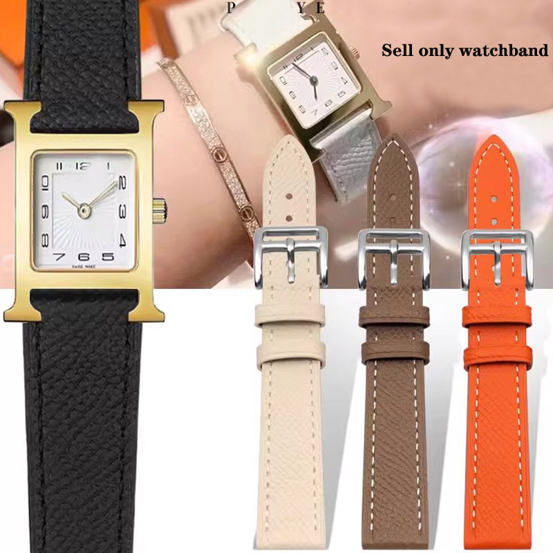 Luxury Watch Hermes - حزام من الجلد الطبيعي للساعة مناسب