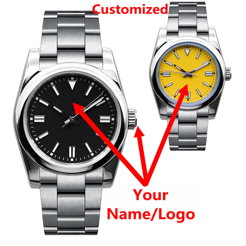 Luxury Watch Logo - ساعة رجالية فاخرة بشعار مخصص، زجاج