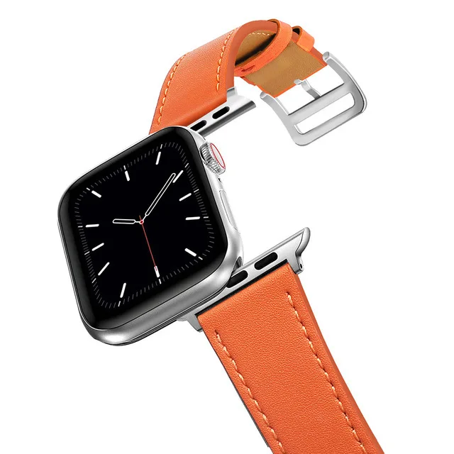 Luxury Watch Hermes - حزام جلدي فاخر بحلقة واحدة لساعة