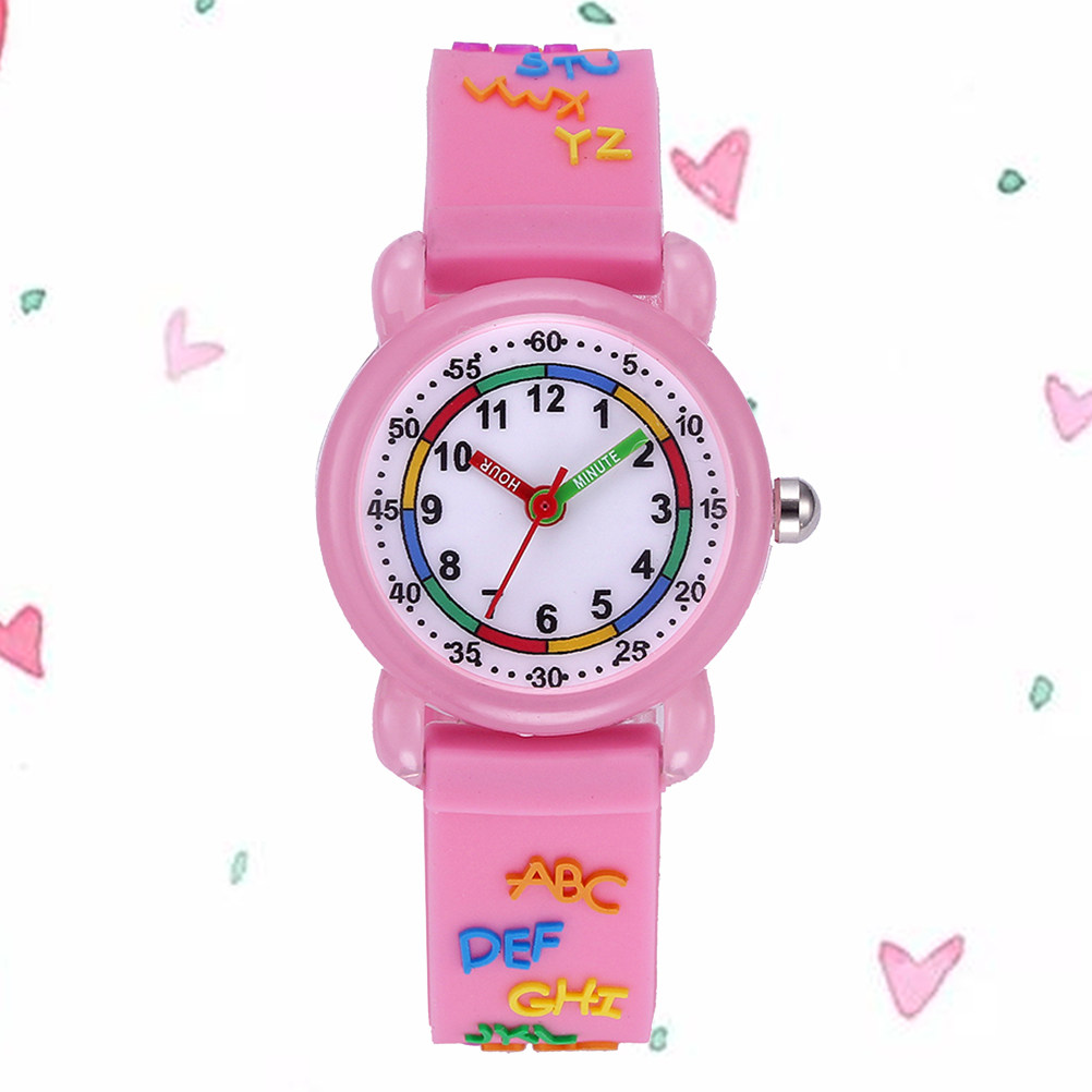 Luxury Watch Kids - ساعة كوارتز للأطفال بتصميم كرتوني ثلاثي