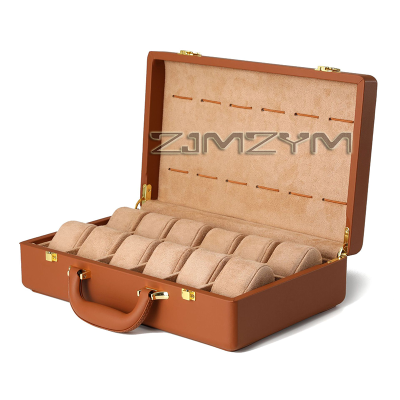 Luxury Watch Organizer - صندوق ساعات بـ 12 فتحة، حقيبة