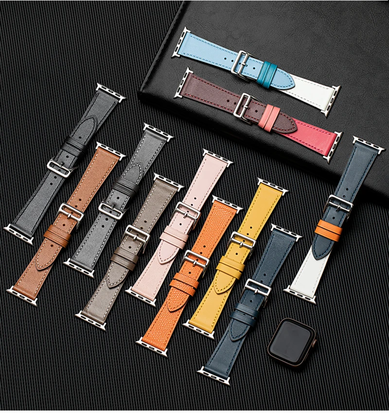 أحزمة جلدية لساعة أبل باند ، س - مراجعة Luxury Watch Hermes وسعره