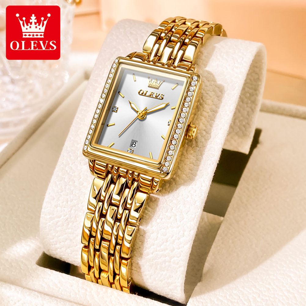 ساعة OLEVS 9995 للنساء، ساعة ف - مراجعة Luxury Watch Logo وسعره