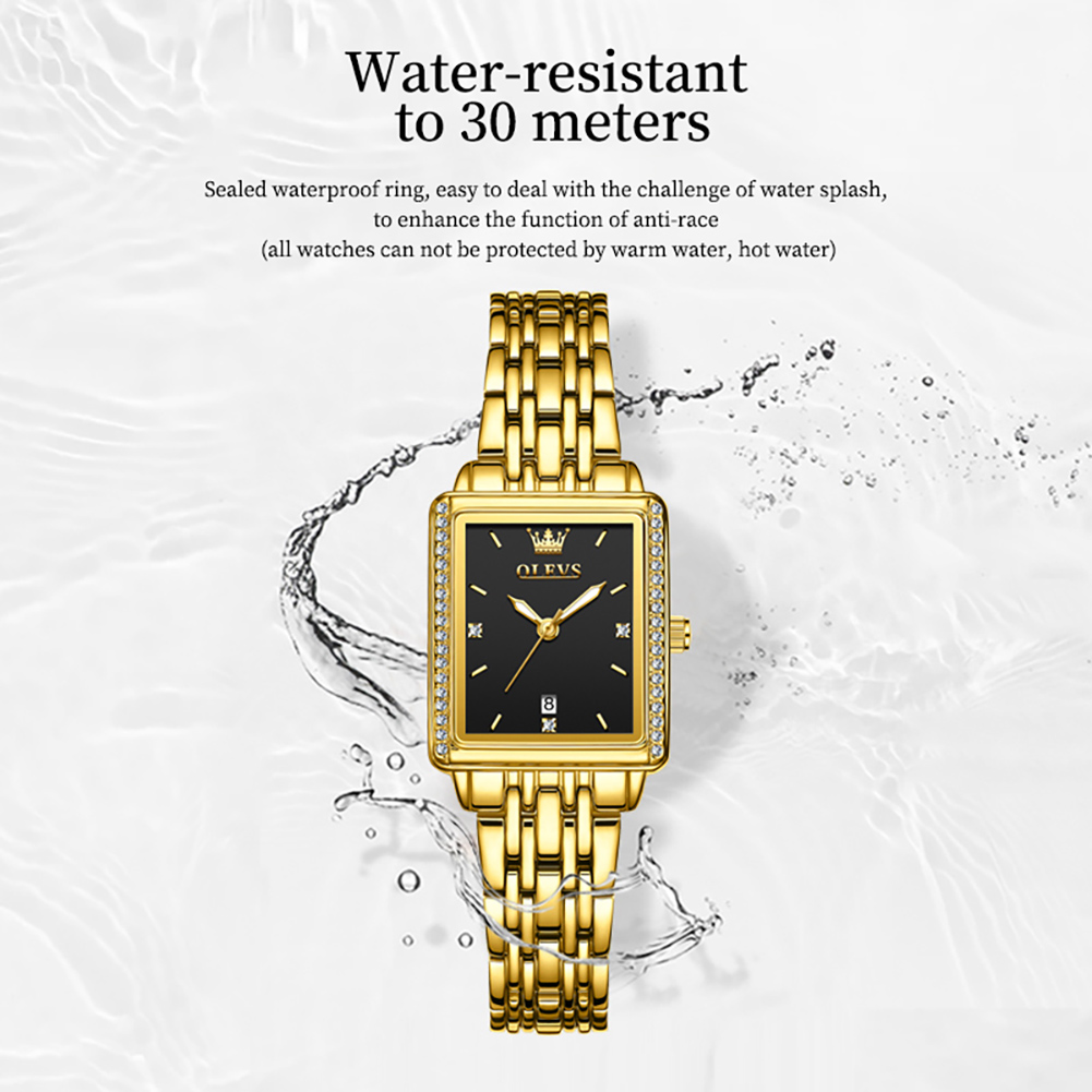 ساعة OLEVS 9995 للنساء، ساعة ف - مراجعة Luxury Watch Logo وسعره