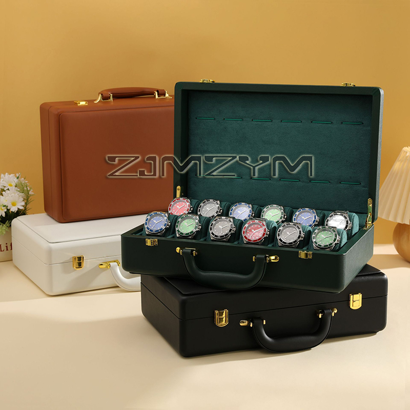 صندوق ساعات بـ 12 فتحة، حقيبة  - مراجعة Luxury Watch Organizer وسعره